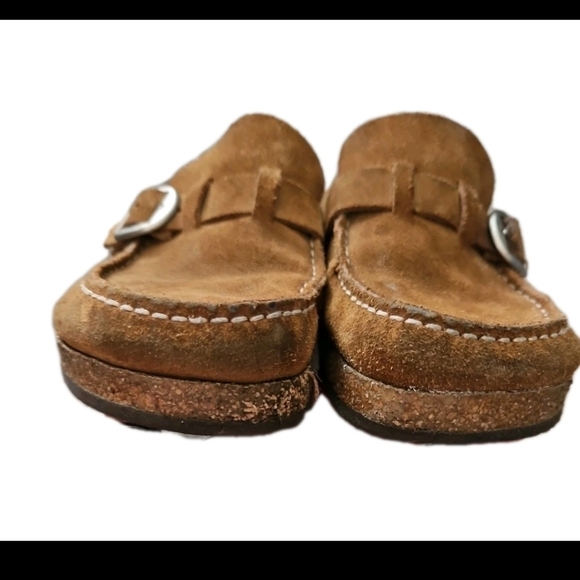 Birkenstock Unisex Brown Buckle Suede Slip On Classic Orthopedic Clog 9W 7M - Picture 6 of 14